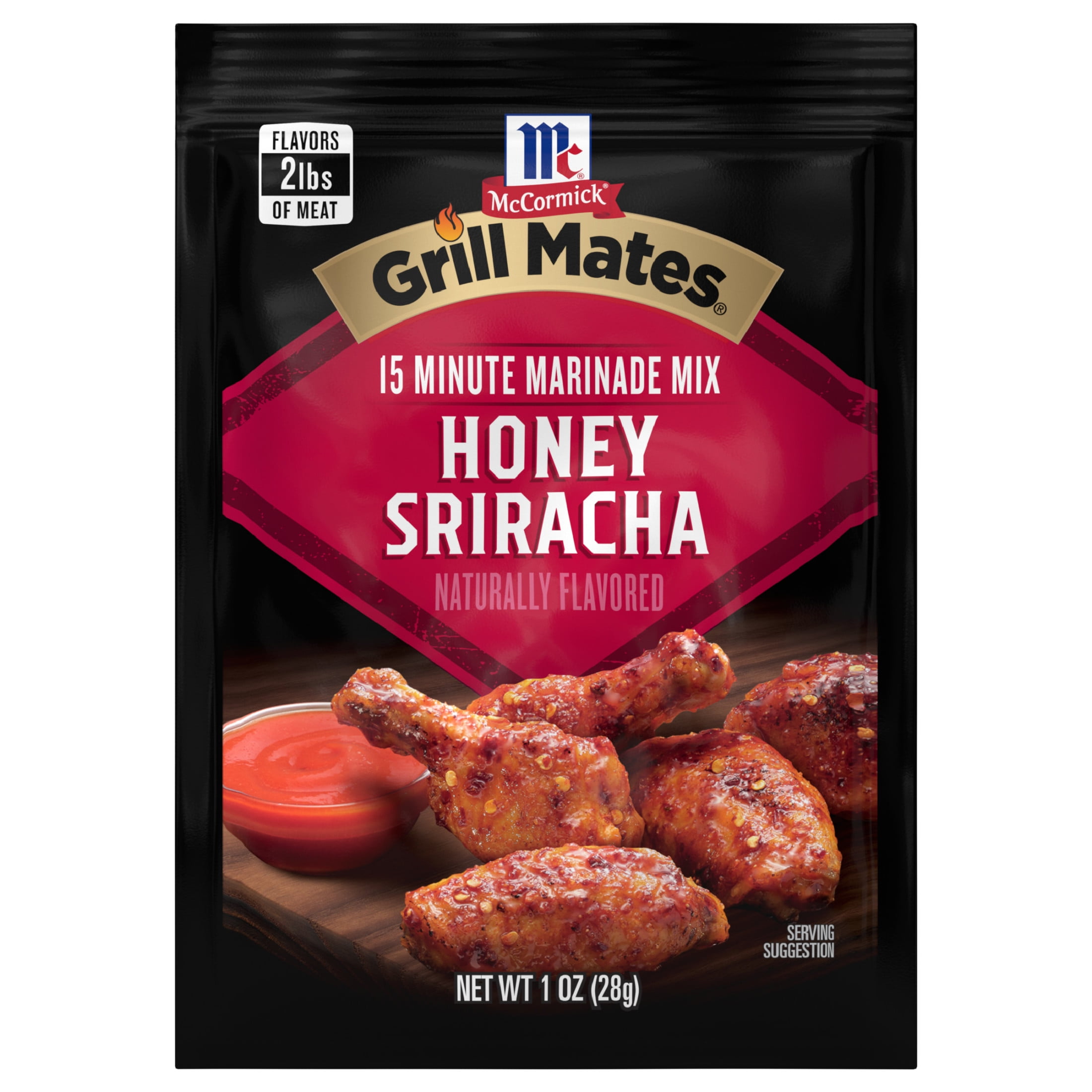 (6 pack) McCormick Grill Mates Honey Sriracha, 1.0 oz Packet