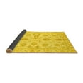 thumbnail image 2 of Ahgly Company Indoor Round Oriental Yellow Traditional Area Rugs, 6' Round, 2 of 4