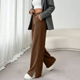 thumbnail image 5 of 2025 Trendy Corduroy Pants Women Wide Leg Straight High Waisted Fall Casual Pants Stretch Trousers Trendy Outfits, 5 of 9