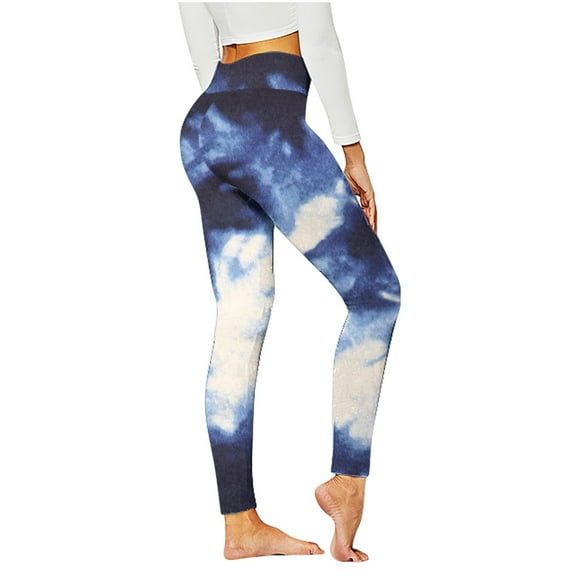Lilgiuy Women Scrunch Butt Lifting Leggings High Waisted Workout Yoga Pants Tie Dye Seamless Compression Booty Tights for Recreation Activities