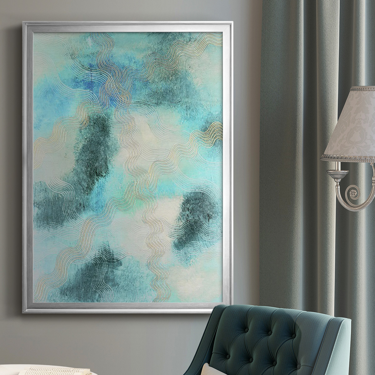 Blue Shift II Premium Framed Print, in Gold, Black, or Silver - Ready to Hang