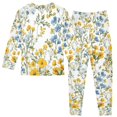 thumbnail image 2 of FORMRS Long Sleeve Top and Pants Pajama Set for Niños 2-Piece Sleepwear, Sizes 18M-8Y, Yellow Floral, 2 of 6