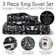 thumbnail image 4 of Sweet Jojo Designs Boho Floral Wildflower Black and Purple Girl King Duvet Cover Bedding Set 3 Piece, 4 of 6