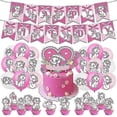 thumbnail image 1 of AristoCats Marie Cat Pink Theme Birthday Party Supplies Banner Balloons Kit Cake Cupcake Toppers Decorations Set, 1 of 5