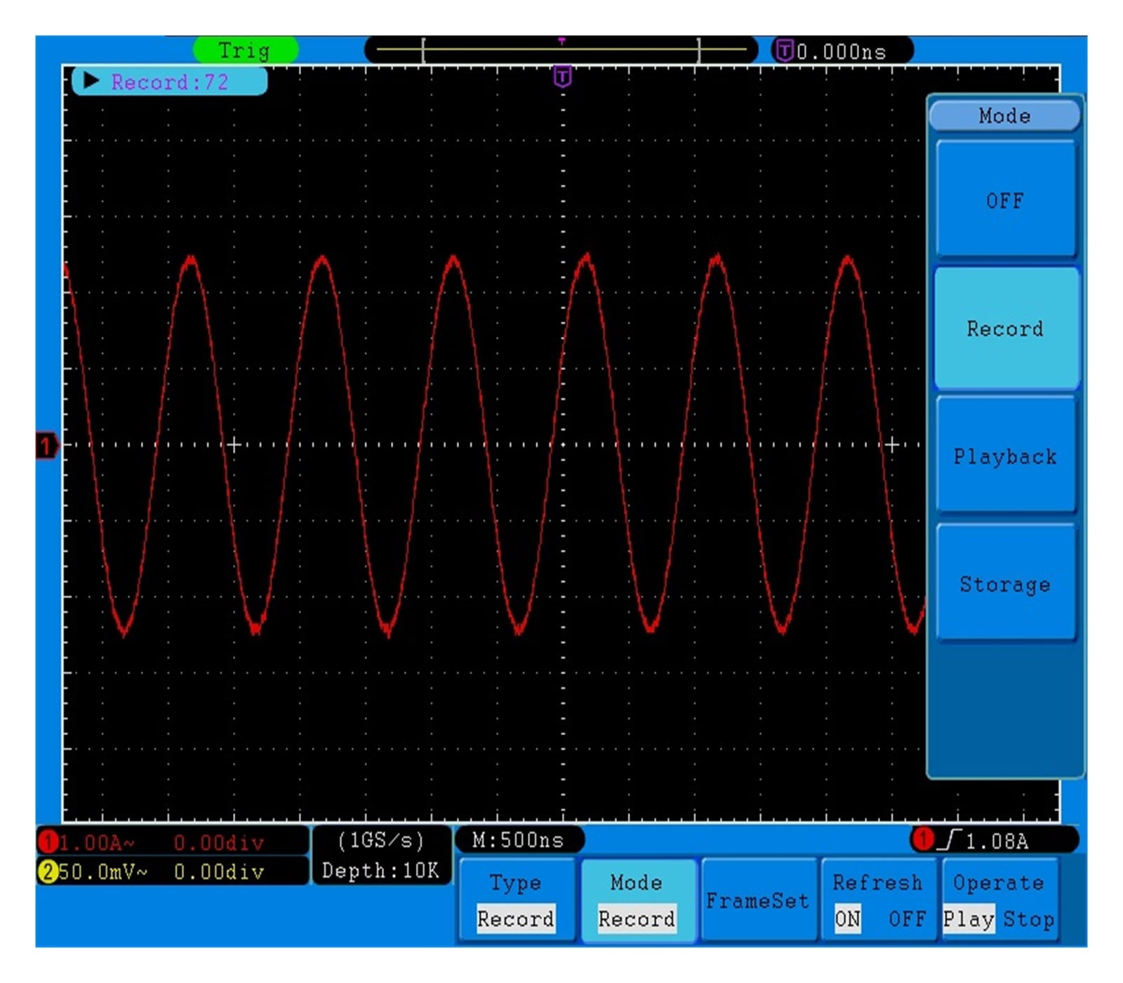 Channel Digital Oscilloscope 30 MHz 250 MSa/s 10K pts 8 bits 800 × 600 LCD Digital Desktop Oscilloscope ,Professional Designed