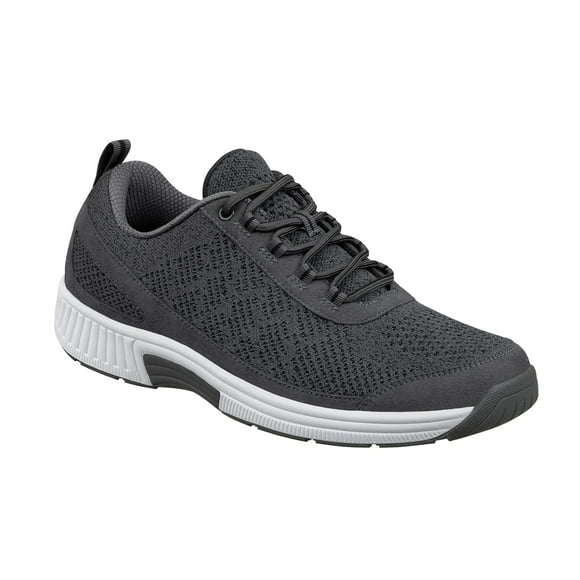 Orthofeet Chaussures Orthopédiques Innovantes pour Hommes - Idéales pour la Fasciite Plantaire, Soulagement de la Douleur au Pied et au Talon. Espadrilles de Marche avec Soutien de la Voûte Plantaire, Semelle Ergonomique et Largeurs Étendues - Gris Foncé Lave
