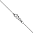 thumbnail image 3 of 14K Solid White Gold 0.8mm Round Cubetto Omega Snake Chain Herringbone Necklace, 3 of 5