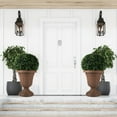 thumbnail image 5 of Pure Garden 16x18-Inch Outdoor Planter 2-Pack - Plastic Urn Planters, Brown, 5 of 7