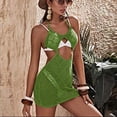 thumbnail image 2 of Traje de baño para mujer, playera para cubrir la playa, bikini, ropa de playa, blusa de punto de baño Pompotops  lopia1000340, 2 of 6