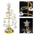 thumbnail image 6 of Christmas Tree Table Lamp, LED Christmas Spiral Night Light with Glittering Star, Battery Operated Table Decoration Light for Indoor Outdoor Xmas Night (Gold 5x5x13 inch), 6 of 10