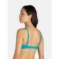 thumbnail image 5 of Time and Tru Women's Solid Scoop Neck Bikini Top, Sizes S-XL, 5 of 5