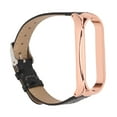 thumbnail image 1 of Leather Watch Strap Leather Wrist Watch Band Quick Release Leather Watch Bands Bamboo Pattern Watch Straps Wrist Smartwatch Strap Replacement For  Mi Band 6 5 NFC, 1 of 8