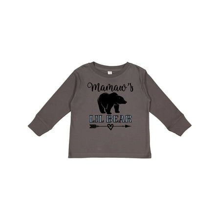 

Inktastic Mamaw Grandma Lil Bear Grandson Gift Boys Long Sleeve Toddler T-Shirt