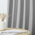thumbnail image 5 of 100% Blackout Curtains 2 Panels Set, 52" Back Tab/Rod Pocket with Machine Washable Linen Textured Blackout Drape for Bedroom, Curtains,Grey, 5 of 7