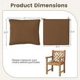 thumbnail image 3 of Gymax Deep Seat Chair Cushion Pads Set Indoor/Outdoor w/ Rope Belts Brown, 3 of 9