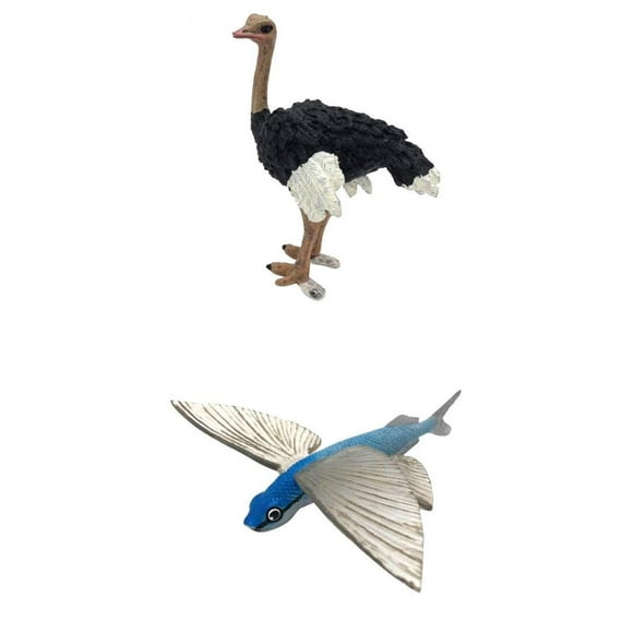 LOVIVER 2Pcs Realistic Creatures Animals Action Figure Kids Education Cognitive Gift