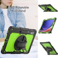 thumbnail image 3 of Case for Samsung Galaxy Tab S10 Ultra 2024/ S9 Ultra/ S8 Ultra 14.6 Inch with Screen Protector, 360 Degree Rotating Kickstand Hand Strap Shockproof Cover with Shoulder Strap, Lime PC, 3 of 7