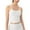 White, variant on hotojiny Workout Tops for Women Sleeveless Spaghetti Strap Padded Sports Bra Tee Solid Scoop Neck Slim Stretch Yoga Crop Tops