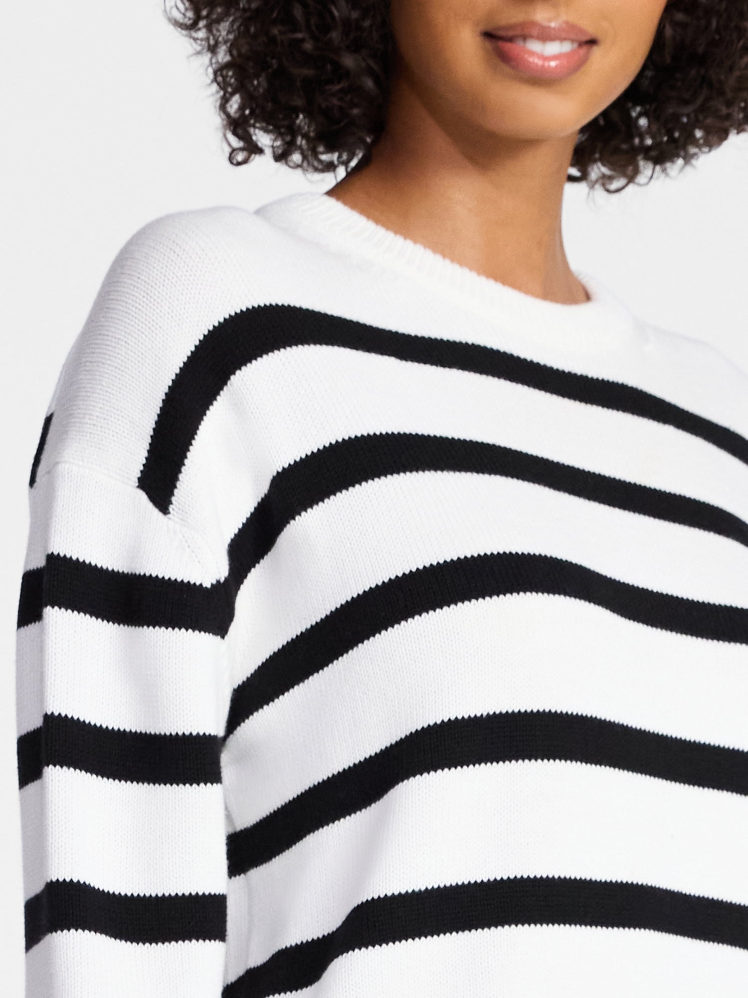 Time and Tru Women's and Women‘s Plus Easy Crew Pullover, Sizes XS-XXXL