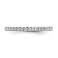 thumbnail image 4 of 14k White Gold U-Cut Set Diamond Eternity Wedding Band Anniversary Ring Size 6.5 - 1/2 Ct., 4 of 6