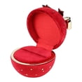 thumbnail image 3 of Joyero de satén pequeño y elegante con lazo para regalo de ceremonia de propuesta diaria rojo para anillo, 3 of 9