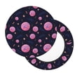 thumbnail image 2 of Bingfone Pink Planets And Stars Padded Round Bar Stool Cover Cushion with Elastic Fabric Round Chair Seat - Pink Planets And Stars, 2 of 7