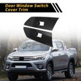 thumbnail image 3 of Unique Bargains 1 Set Rear Door Window Switch Panel Cover Trim for Toyota Tundra 2014-2021 Master Power Window Switch Cover Trim Carbon Fiber Pattern ABS Black, 3 of 6
