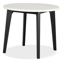Furniture of America Dorth 45" Round Indoor Counter Height Dining Table, Black and White