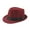 Red, variant on Fedora Hat Wide Brim Sun Protection Solid Color Panama Cap Boater Summer Beach Sunhat for Vacation