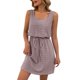 thumbnail image 1 of Vestido informal sin mangas con cordón y estampado hueco para mujer, 1 of 4