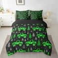 thumbnail image 2 of Erosebridal Green Truck Bedding Sets Queen Size, Cartoon Tractor Comforter Sets with Sheets, Construction Vehicle Decor, Reversible, 2 of 6