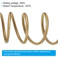 thumbnail image 3 of Uxcell Fabric Cloth Covered Round Wire, 16.4ft 18AWG 2 Core Vintage Woven Electrical Cord, Light Golden, 3 of 6