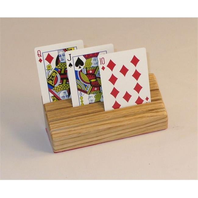 Wood Card Holder Handcrafted Oak