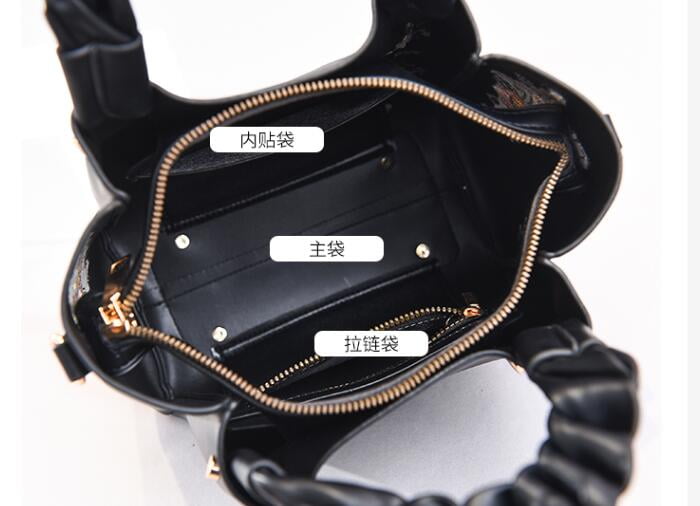 PIKADINGNIS Luxury PU Leather Female Designer Small Bucket Handbags  Crossbody Bag Lady Shoulder Bag Fashion Brand Designer Women White Bags 