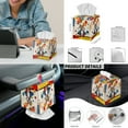 thumbnail image 7 of ZIATUBLES Abstract Cat Print 5 Piece Office Chair Protector Set Includes Elastic Chair Cover Armrest Slipcovers, PU Leather Remote Control Holder and Square Tissue Box Cover, S, 7 of 7