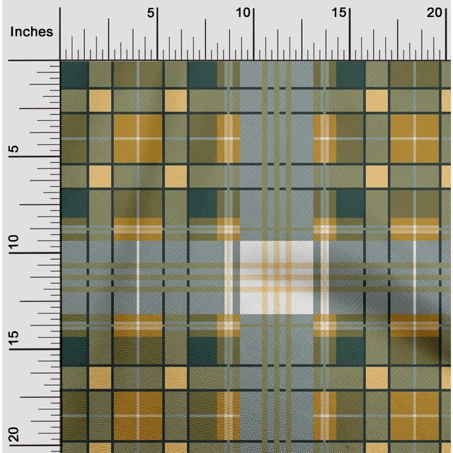 oneOone Cotton Cambric Fabric Tartan Check Printed Craft Fabric BTY 56 Inch Wide