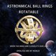 thumbnail image 2 of Anillo de bola astronómica de moda vintage para mujeres y hombres, universo esférico deformado que da la vuelta a la pareja, joyería de 12 constelaciones, tamaño 6, dorado, 2 of 5