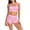 Pink, variant on WREESH Womens Two Piece Swimsuit Athletic Bathing Suits Fashion Printed Comfortable Loose Swimsuit Top Blouse Casual Attractive Bikini Sets Blue