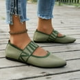 thumbnail image 6 of Xiaoxatg Elegant Women's Casual Flat Shoes for Everyday Comfort Stylish Ballerina Design with Velvet Finish for Casual Outings and Gymnastics 7 Army Green, 6 of 8