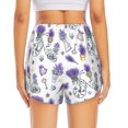 thumbnail image 3 of Picia Lavender Bicycle Pattern Women's 2 in 1 Athletic Running Shorts High Waisted Workout Casual Gym Sweat Shorts with Comfy Liner Zipper Pockets-Large, 3 of 9