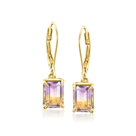Ross-Simons 2.70 ct. t.w. Ametrine Drop Earrings in 18kt Gold Over Sterling, Women's, Adult