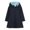 Dark Blue, variant on Girls Dress Autumn New Solid School Long Sleeve Hooded Sweatshirt Dress Girl Dresses Blue 18-24 Months