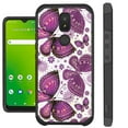 thumbnail image 1 of Compatible with Cricket Icon 3 | Cricket Splendor | AT&T Motivate 2 | AT&T Motivate 3; Hybrid Fusion Guard Phone Case Cover (Purple Butterfly), 1 of 1