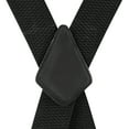 thumbnail image 3 of Buyless Fashion Textured Suspenders for Men - 48" Adjustable Straps 1 1/4" - X Back with Metal Clips, 3 of 7