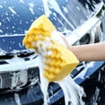 thumbnail image 3 of Car Wash Sponge, Extra Large Yellow Sponge for Auto Cleaning & Dish Washing, Easy Grip Scratch-Free Thick Foam Scrubber for Cleaning Car, Truck, RV, 3 of 7