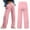 Pink, variant on Odbmxy Wide-Leg Plus Size Pants for Women Full High Waist Womens Trousers Workout Palazzo Blue Loose with Pockets Pants,M