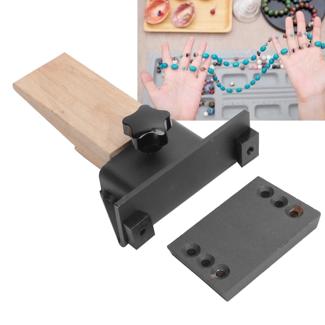 AMONIDA Jewelry Bench Metal Holder,Wooden Bench Pin Processing Metal Holder Clip Making Practical Cutting Jewelry Tool,Clip Bench Processing Jewelry