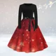 thumbnail image 1 of Disfraz de Cosplay de Navidad para mujer, vestido de princesa de manga larga, vestido de Festival Vintage, vestido Rockabilly, bata de fiesta, 1 of 5