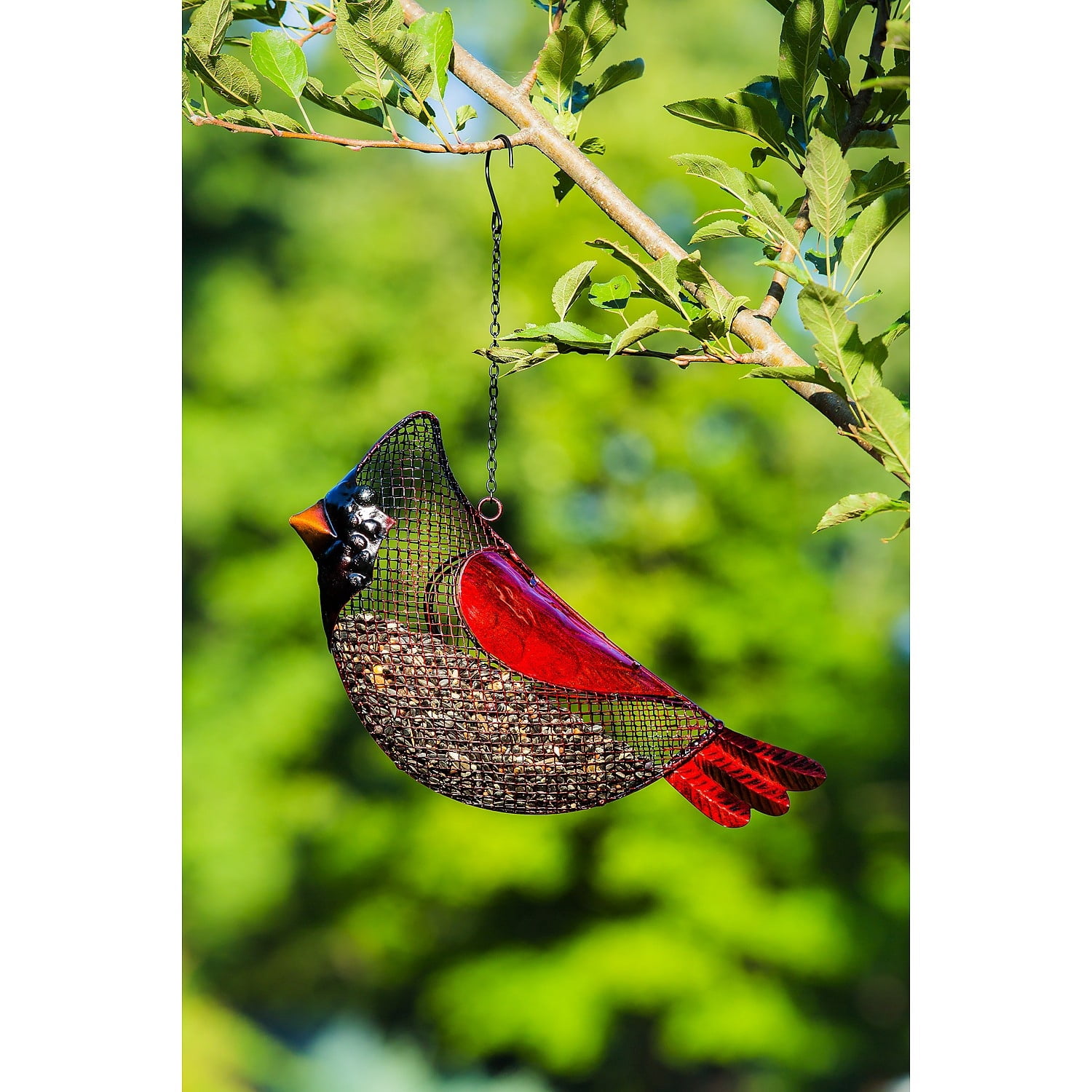 Evergreen Garden Cardinal Mesh Bird Feeder