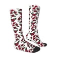 thumbnail image 3 of Fotbe Rose Flowers print Women's Men's Novelty Crew Socks Cotton Socks Knee High Socks for Walking,Running,Nurses,Pregnancy, 3 of 8